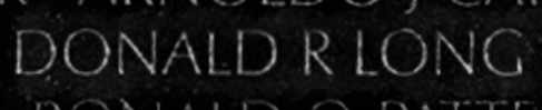 Long's name inscribed in the wall